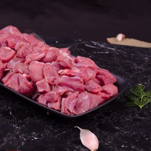 500g Lamb Leg Cubes Unseasoned - قطع فخذ غنم غير متبله